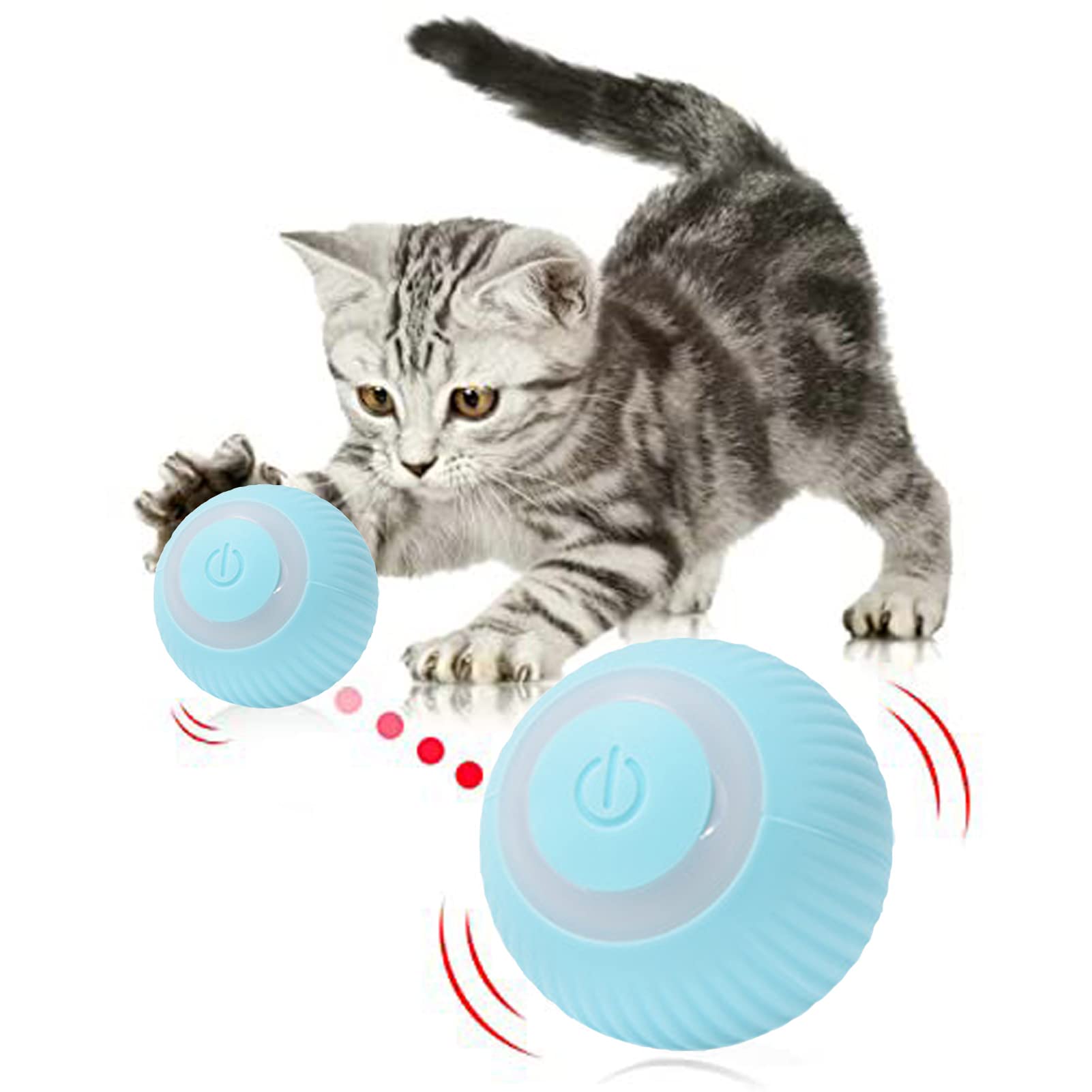 Amazon | MOKIRO 猫おもちゃ 光るボール 猫用電動おもちゃボール Led